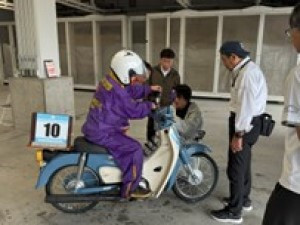 二輪車部門Cチーム走行前点検