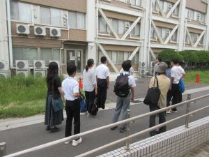 学寮見学の様子
