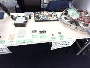 ロボットパーツの展示