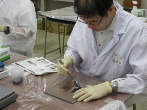 スーパーキャパシタ製作の様子